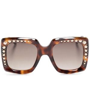 Carolina Herrera ビジュートリム サングラス - ピンク