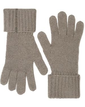 Fabiana Filippi Monili-Embellished Knitted Gloves - Grey