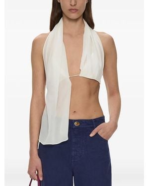 Christopher Esber Silk Scarf-Style Top - Blue