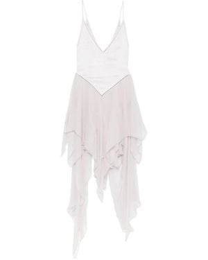 Ann Demeulemeester Midikleid Mit Spaghettiträgern - Weiß