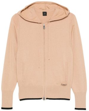 Pinko Zip-up Knitted Hoodie - ナチュラル