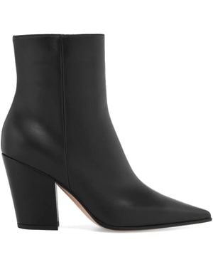 Gianvito Rossi Keinna 85 Leather Ankle Boots - Black