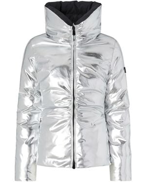 Pinko Metallic High-Neck Jacket - Grey