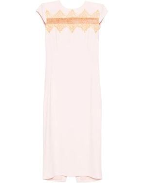 McQueen レースインサート ドレス - ピンク