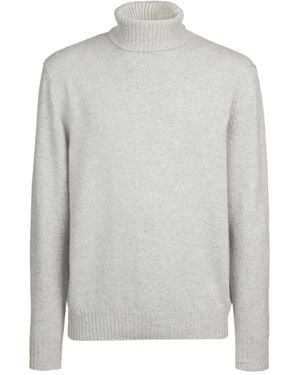 Sease Roll-Neck Ribbed-Cuff Jumper - Grey