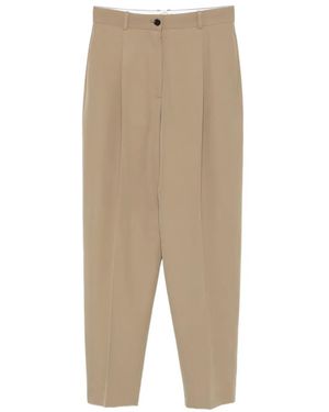 The Row Gianni Wool Tailored Trousers - Natural