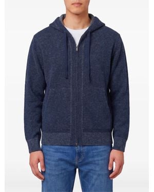 Roberto Collina Merino Wool Zip-Up Hoodie - Blue
