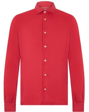 Fedeli Camisa De Algodón De Manga Larga - Rojo