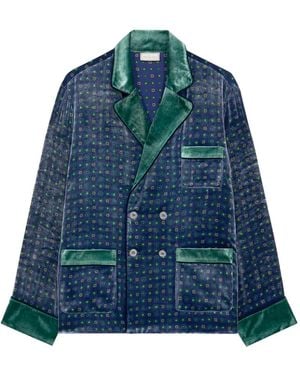 Pierre Louis Mascia Kanpur Double-Breasted Blazer - Blue