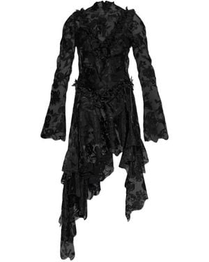 McQueen Asymmetrical Dress - Black