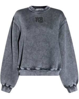 Alexander Wang Logo-embroidered Sweatshirt - グレー