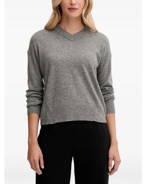 Benetton V-Neck Knitted Jumper - Grey