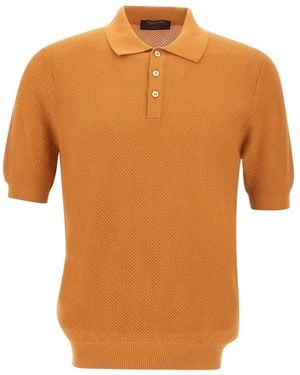 Gran Sasso Cotton Polo Shirt - Orange
