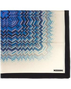 Missoni Geometric Print Scarf - Blue