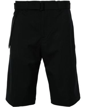 HELIOT EMIL Robur Wool Tailored Shorts - Black