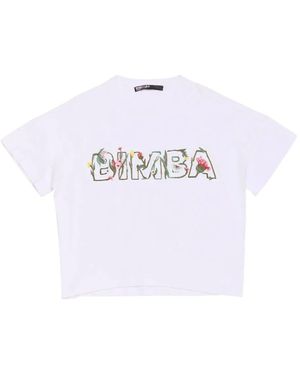 Bimba Y Lola T-Shirt Mit Blumenstickerei - Weiß