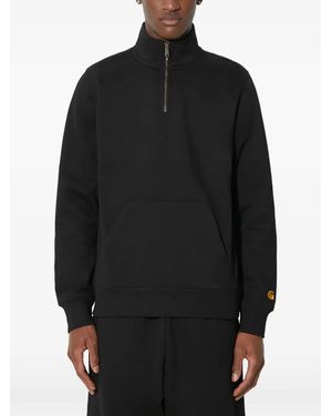 Carhartt Sweat Chase À Col Zippé - Noir