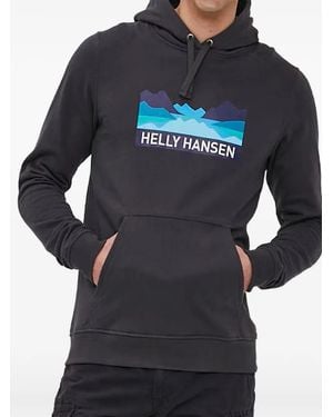 Helly Hansen Felpa Con Coulisse, Logo E Cappuccio - Blu