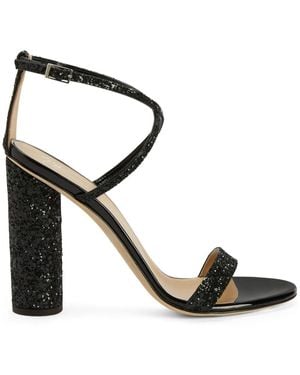 Giuseppe Zanotti 110Mm Tara Glitter Sandals - Black