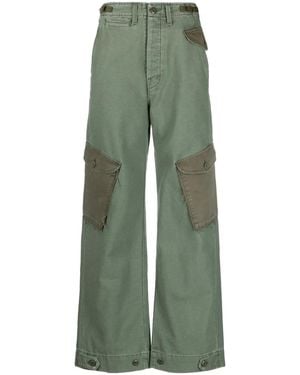 Mother The G.I. Jane Greaser Nerdy Straight-Leg Trousers - Green