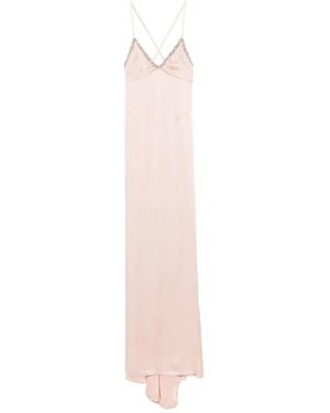 Amen Satin-Finish Dress - White