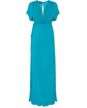 Pinko キーホール マキシドレス - ブルー