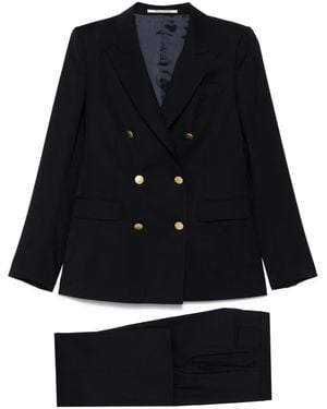 Tagliatore Traje de doble pecho de lana azul marino - Negro