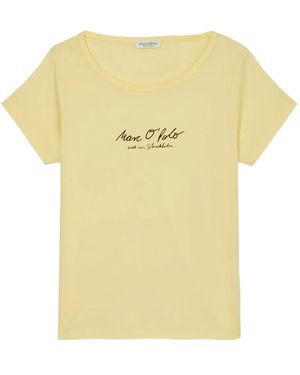 Marc O' Polo Logo-Print T-Shirt - Yellow