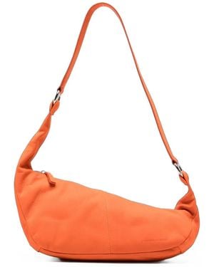 Paloma Wool Mini Dry Leather Shoulder Bag - Orange