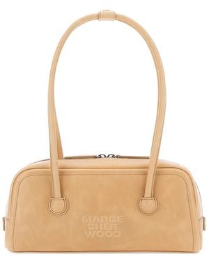 Marge Sherwood "Soft Boston Ew" Leather Bag - Natural