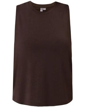 Sweaty Betty Soft Flow Studio Twist-Back Sleeveless Top - Brown
