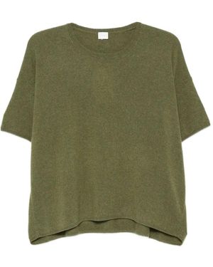 C.T.Plage Short-Sleeve Cashmere Jumper - Green