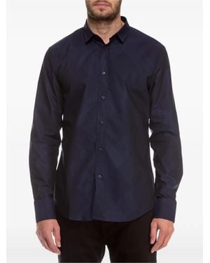 Bikkembergs Geometric-Pattern Long-Sleeve Shirt - Blue