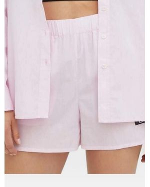 Lovechild 1979 Elastic-Waistband Linen Shorts - Pink