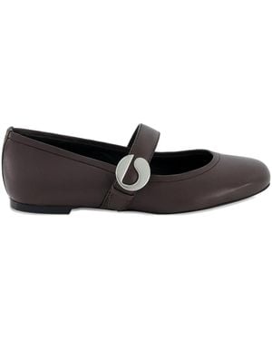 Coperni Strap C-Shape Buckle Ballet Flats - Black