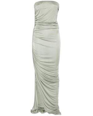 Rick Owens Draped Slit Maxi Dress - Green