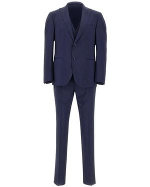 Corneliani Single-Breasted Buttoned Suit - Blue