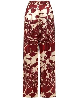 Nicholas Ausgestellte Carleigh Seidenhose - Rot