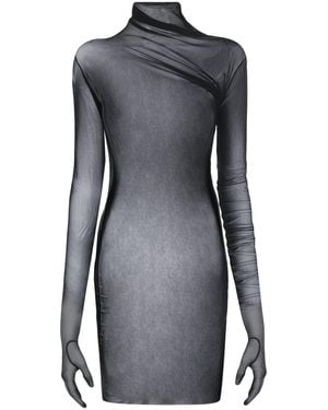 Ann Demeulemeester Nicolas Mesh Glove Minidress - Grey