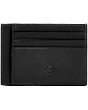 Piquadro Logo-Plaque Cardholder - Black