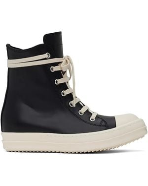 Rick Owens Lace-up High-top Sneakers - Black