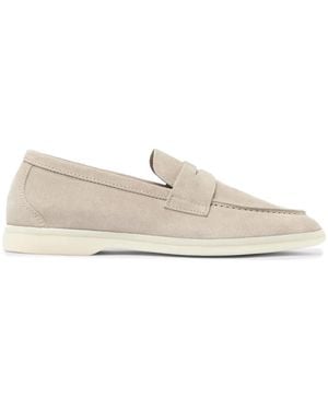 SCAROSSO Luciana Calf-Leather Loafers - White
