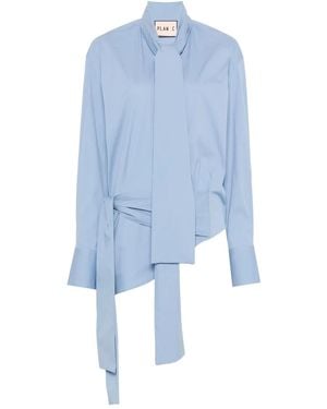 Plan C Camicia A Portafoglio - Blu