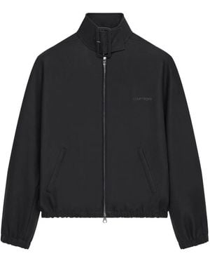 Courreges Buckle Zipped Bomber Jacket - Black