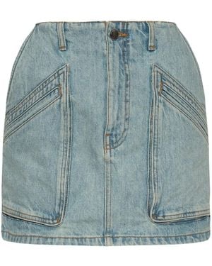 Amiri Cargo Denim Skirt - Blue