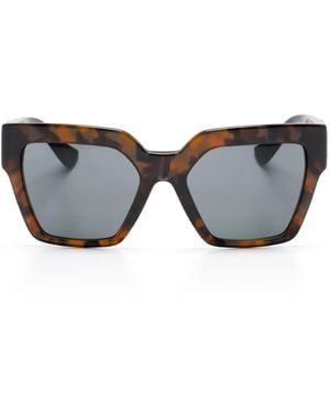 Versace Medusa Head-Motif Square-Frame Sunglasses - Grey