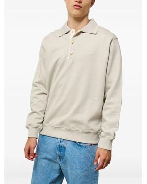 Drole de Monsieur Long-Sleeve Polo Shirt - White
