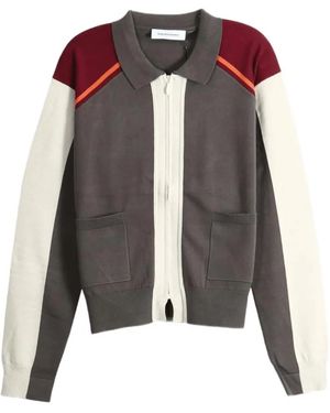 Kiko Kostadinov Panelled Zip-Up Cardigan - Grey