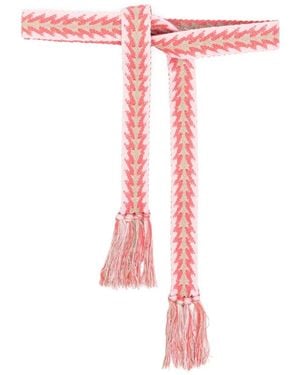 Pierre Louis Mascia Tassel Patterned Belt - Pink
