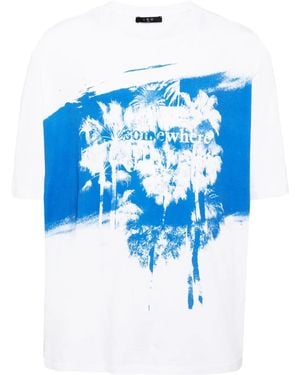 IRO Graphic-Print Cotton T-Shirt - Blue